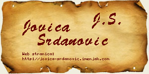 Jovica Srdanović vizit kartica